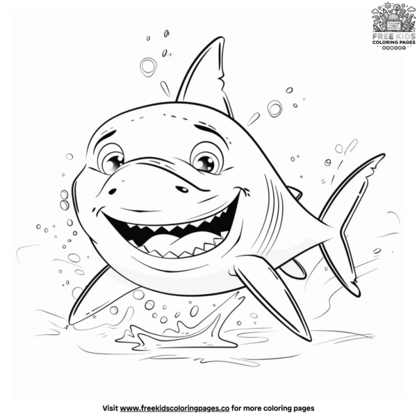 Cartoon Shark Coloring Pages