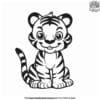 Cute Cartoon Tiger Coloring Pages