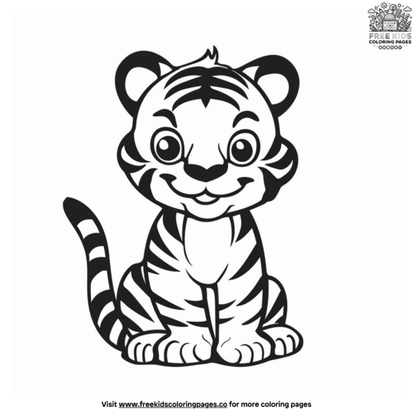 Cartoon Tiger Coloring Pages