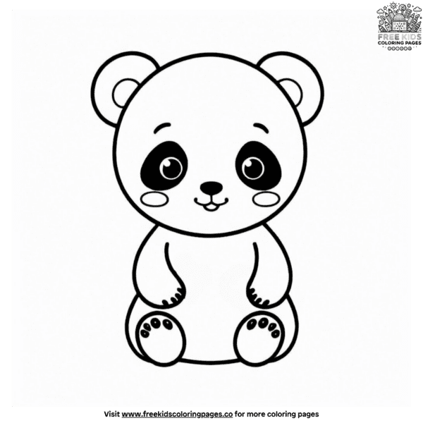 Enchanting kawaii panda coloring pages