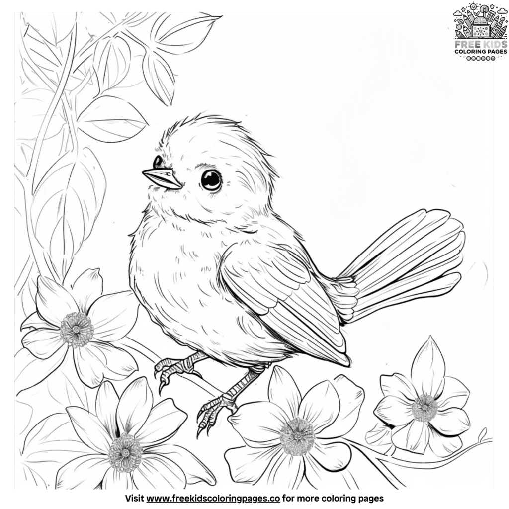 Lively preschool bird coloring pages: ideal for early learners