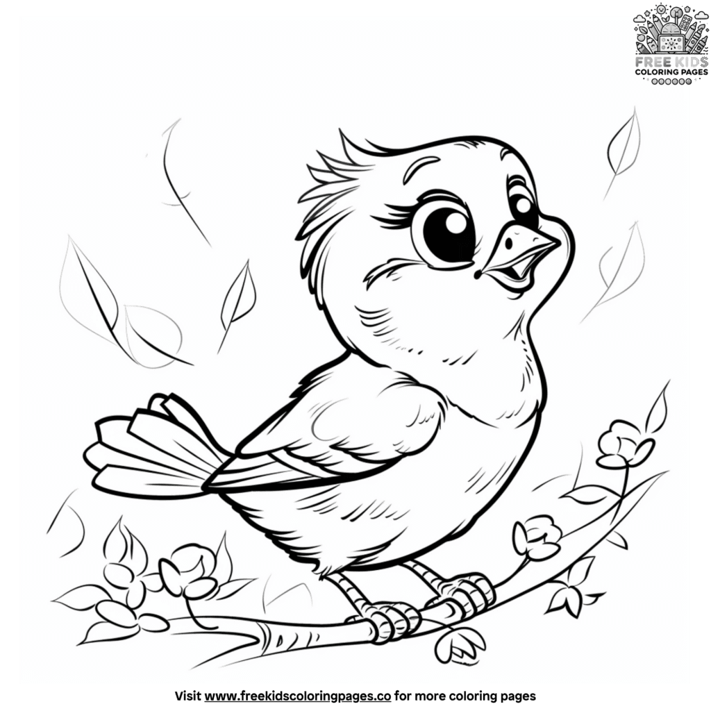 Playful preschool bird coloring pages: ideal for early learners