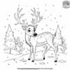 Shy Reindeer Coloring Pages