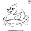 Duck In A Bath Coloring Pages