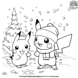 Pokémon In Snow Coloring Pages