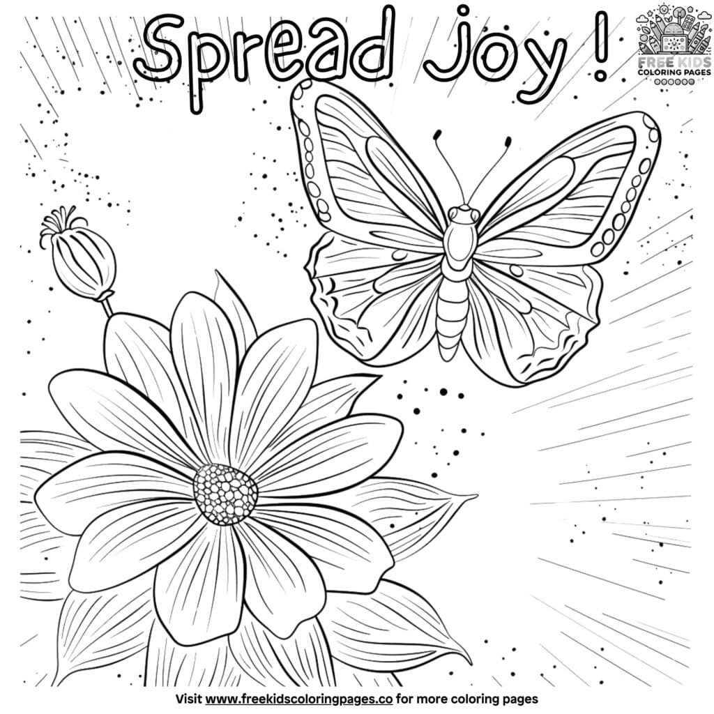 Positive quote coloring pages