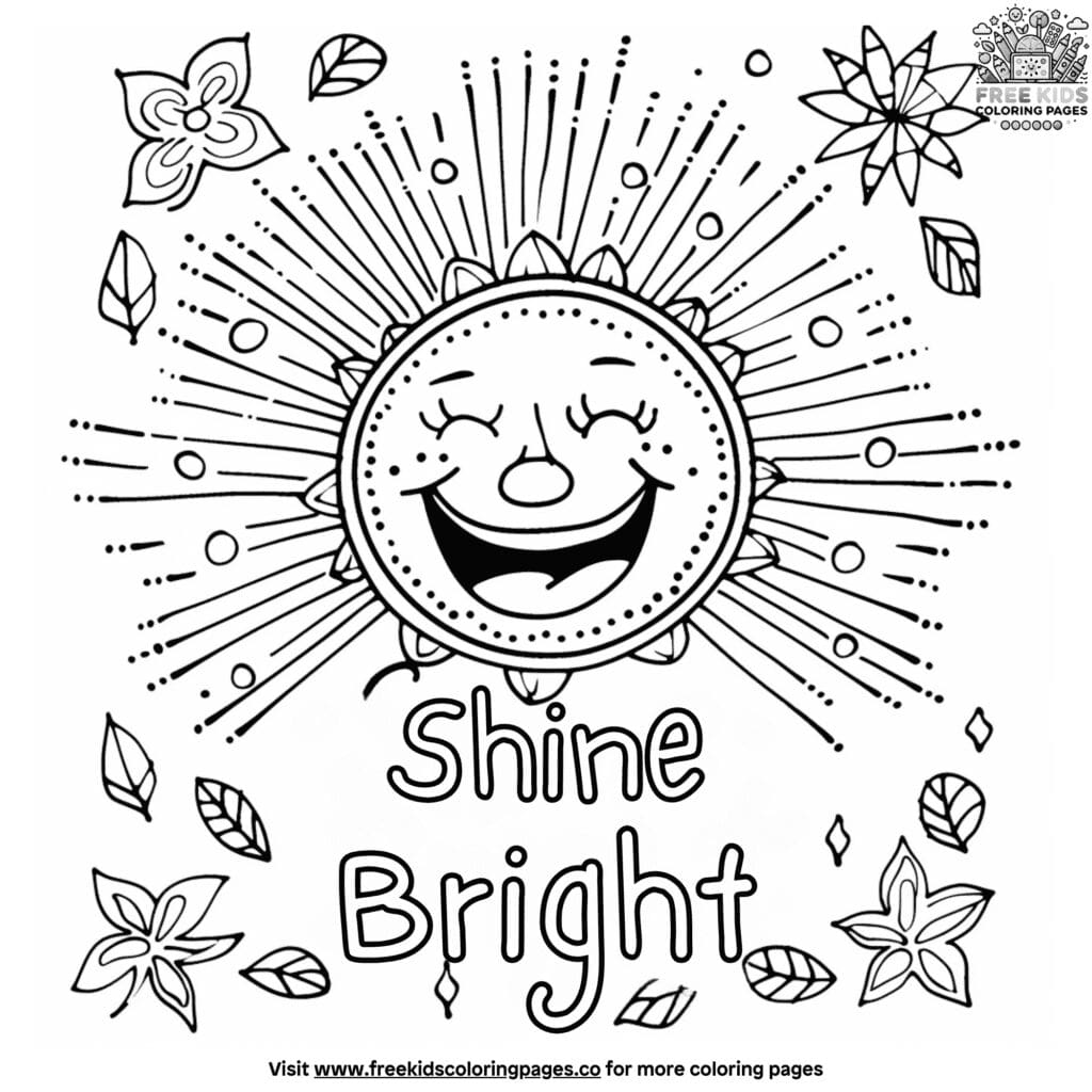 Positive quote coloring pages