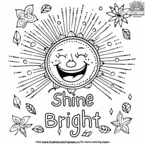 Cheerful Quote Coloring Pages