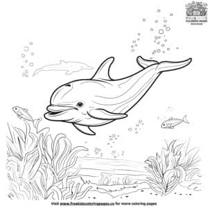 Baby Dolphin Coloring Pages