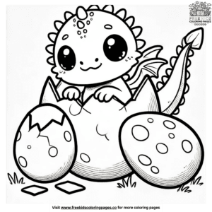 Cute baby dragon coloring pages