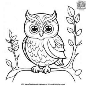 Charming baby owl coloring pages: delight in tiny owls