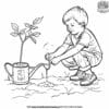 Young Gardener Coloring Pages