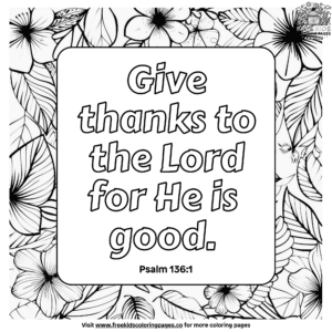 Thankful bible verse coloring pages