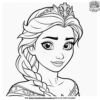 Elegant Elsa Frozen Coloring Pages