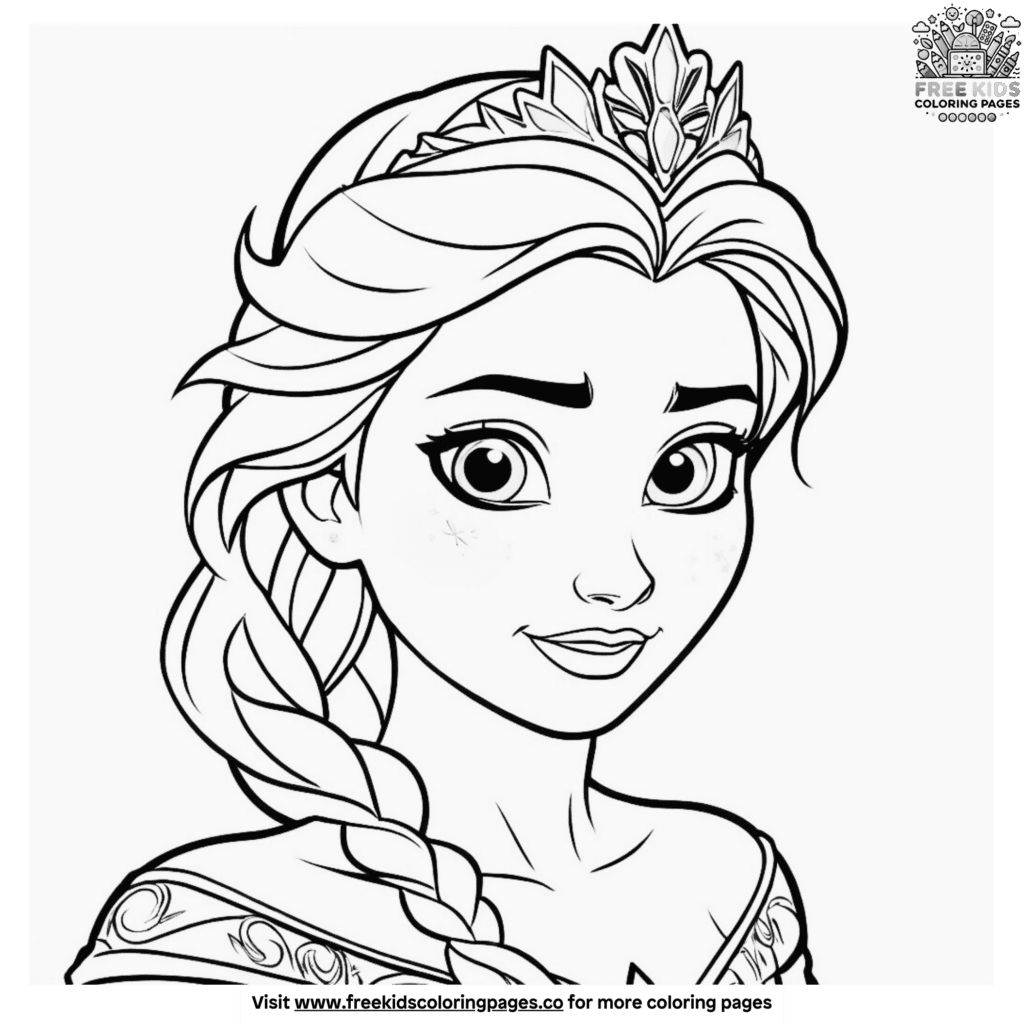 Elegant elsa frozen coloring pages