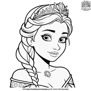 Charming elsa frozen coloring pages