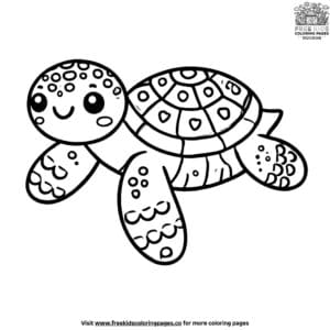 Gentle Turtle Coloring Pages