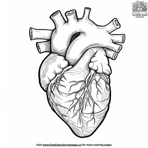 Real Heart Coloring Pages