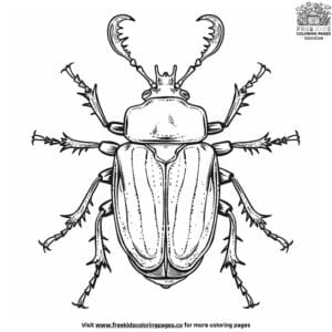 Dung beetle coloring pages