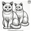 Elegant Feline Coloring Pages