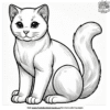 Elegant Feline Coloring Pages