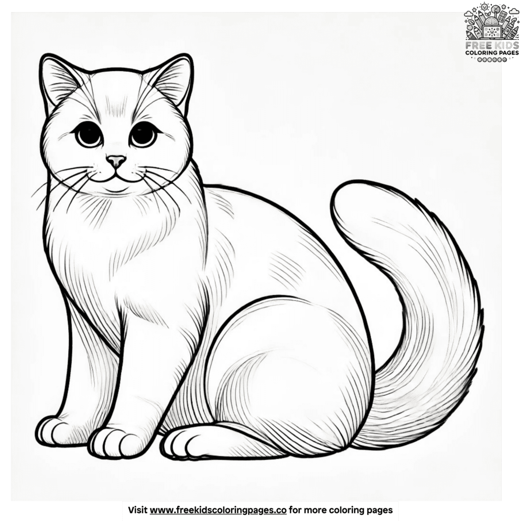 Exquisite cat coloring pages