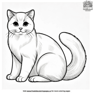 Exquisite Cat Coloring Pages