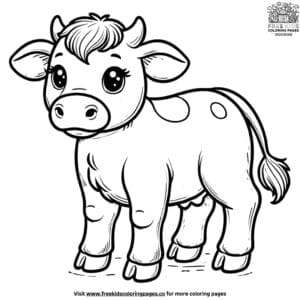 Realistic Cow Coloring Pages