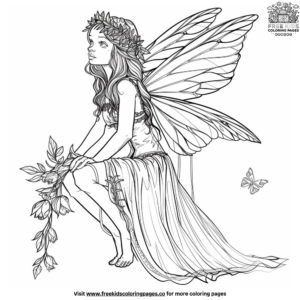 Realistic Fairy Coloring Pages