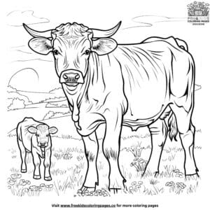 Realistic farm animal coloring pages