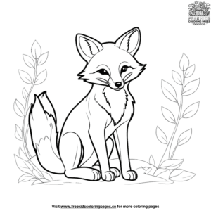 Bold fox coloring pages