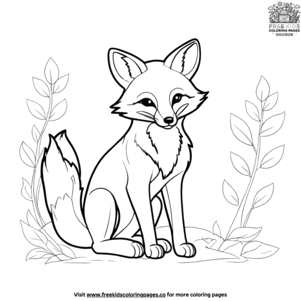 Realistic Fox Coloring Pages