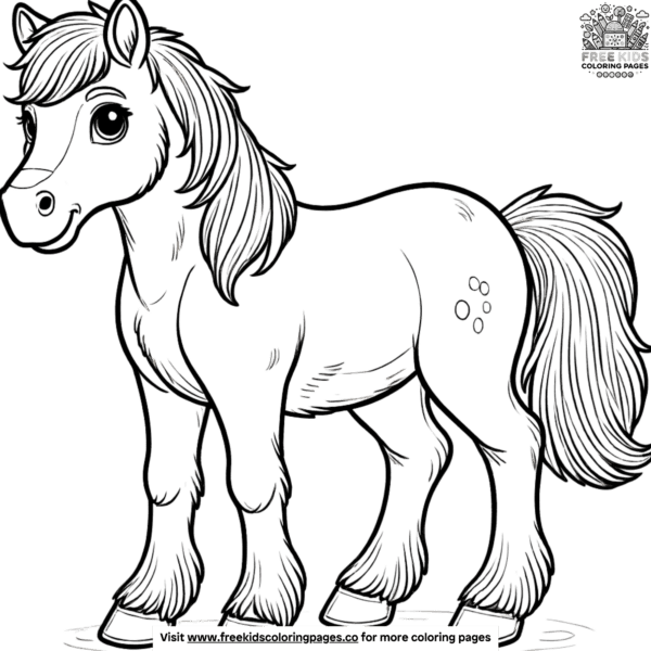 Genuine horse coloring pages