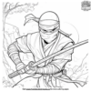 Realistic Ninja Coloring Pages