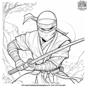 Samurai Ninja Coloring Pages