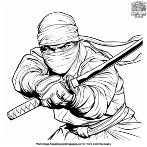 Lifelike ninja coloring pages