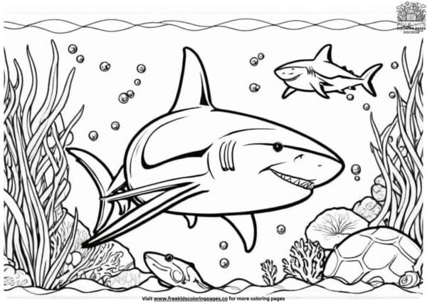 Realistic ocean coloring pages