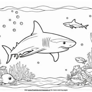 Lively ocean coloring pages