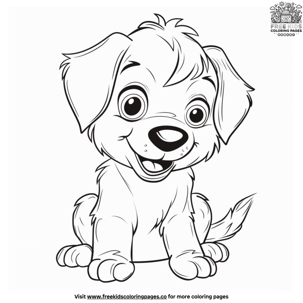 Vivid Puppy Coloring Pages For Aspiring Artists