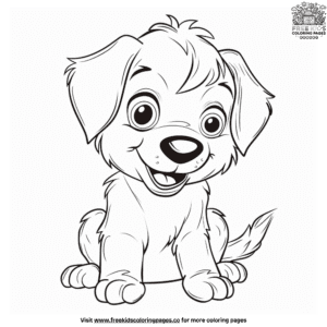 Vivid puppy coloring pages for aspiring artists