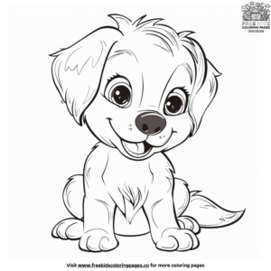 Lifelike puppy coloring pages for aspiring artists