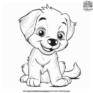 Realistic Puppy Coloring Pages