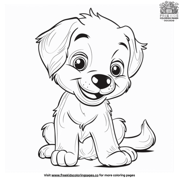 Realistic puppy coloring pages for aspiring artists