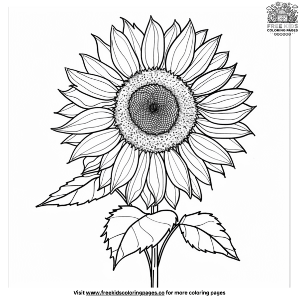 Sunflower petals coloring pages