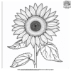 Pretty Sunflower Coloring Pages