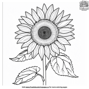 Pretty Sunflower Coloring Pages