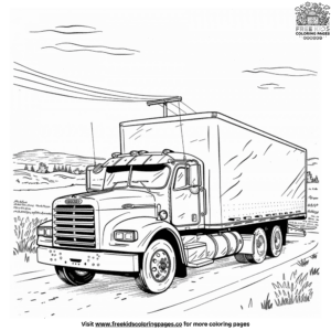 Realistic cooling truck coloring pages