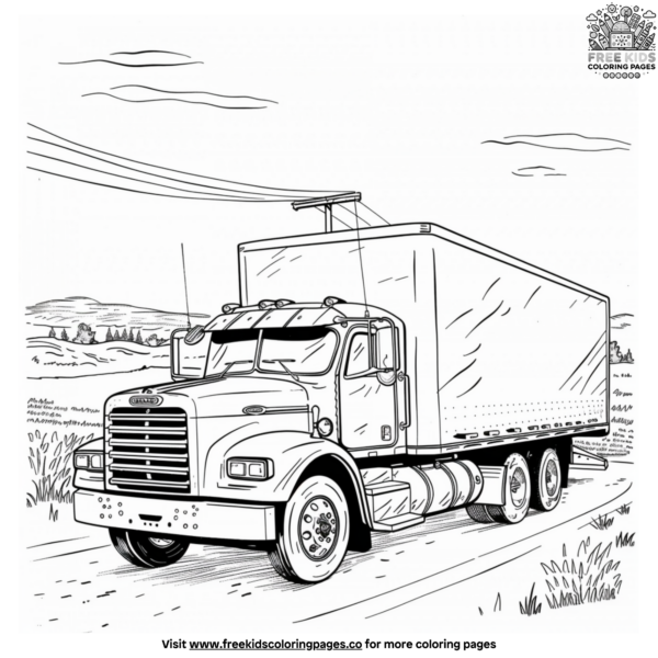 Realistic Truck Coloring Pages