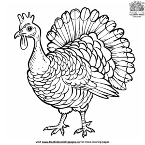 Realistic Turkey Coloring Pages