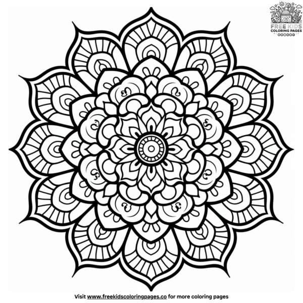Relaxing Easy Mandala Coloring Pages